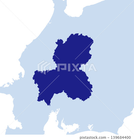 日本向量插圖地圖素材:岐阜縣地圖 日本向量插圖地圖素材:岐阜縣地圖 139684400