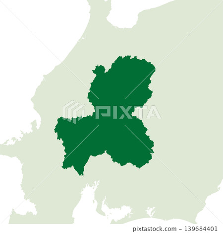 Vector illustration map material for Japan: Gifu Prefecture map Vector illustration map material for Japan: Gifu Prefecture map 139684401