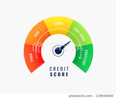 credit score gauge meter for business report credit score gauge meter for business report 139684660