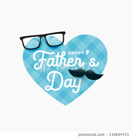 happy fathers day love heart background for social media post 139684723