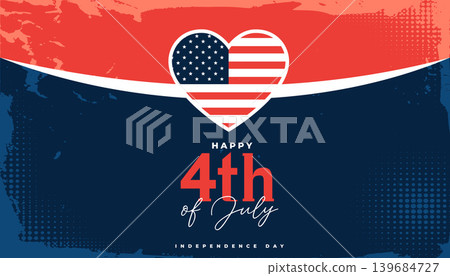 happy independence day distress texture background with heart american flag happy independence day distress texture background with heart american flag 139684727