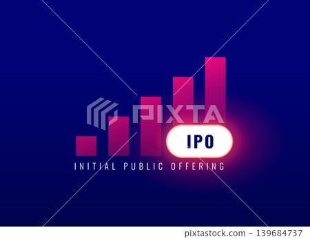 ipo initial public offering concept background with data visualization chart ipo initial public offering concept background with data visualization chart 139684737