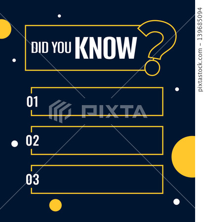 did you know quiz or facts options template design 139685094