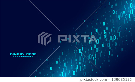 futuristic binary code tech concept background with light effect futuristic binary code tech concept background with light effect 139685155