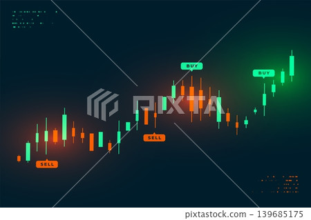 glowing stock market trading chart background glowing stock market trading chart background 139685175