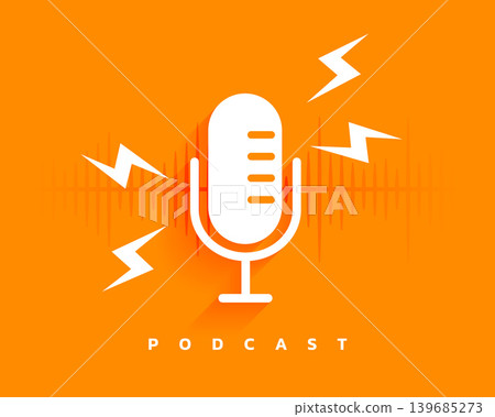 podcast radio talk microphone sign poster for entertainment podcast radio talk microphone sign poster for entertainment 139685273