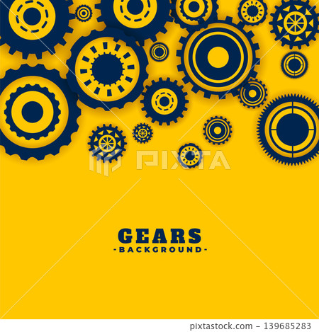 rack and pinion gearwheel yellow background design rack and pinion gearwheel yellow background design 139685283