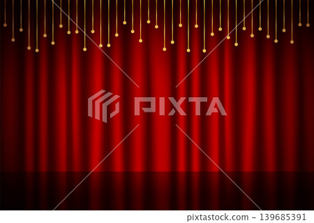theatrical red curtain banner for your drama production theatrical red curtain banner for your drama production 139685391