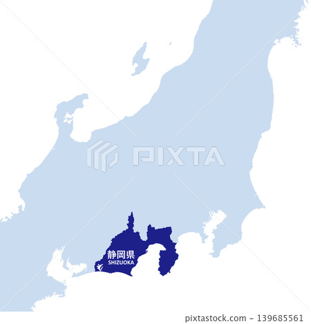 日本靜岡縣地圖向量插圖素材 139685561