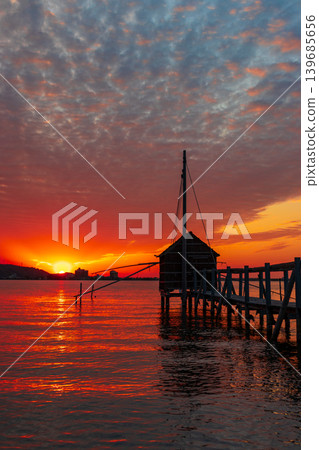 Evening view of Togo Lake Evening view of Togo Lake 139685656