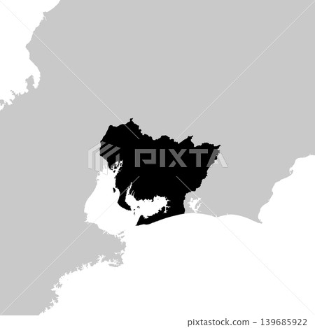 Vector illustration map material for Japan: Aichi Prefecture map Vector illustration map material for Japan: Aichi Prefecture map 139685922