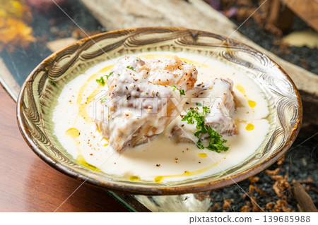 Toro-kotsu Cream Stew: A rich and flavorful Western-style stew. 139685988