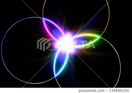The point where the three circles overlap shines brightly. The point where the three circles overlap shines brightly. 139686200