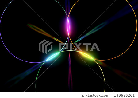 The point where the three circles overlap shines brightly. The point where the three circles overlap shines brightly. 139686201