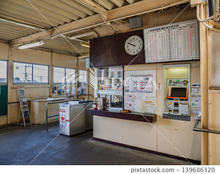 The ticket gate and station premises of Koganejoshi Station on the Ryutetsu Nagareyama Line. The ticket gate and station premises of Koganejoshi Station on the Ryutetsu Nagareyama Line. 139686320