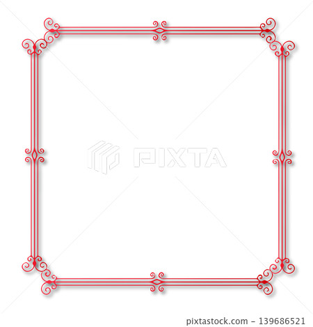 Vintage Ornamental Frame Elegant Border on a white background, JPG, 300 dpi Vintage Ornamental Frame Elegant Border on a white background, JPG, 300 dpi 139686521