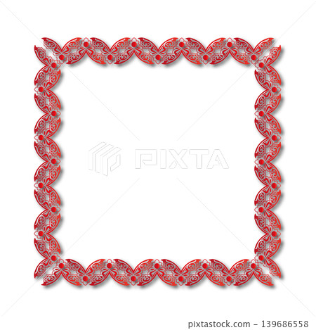 Vintage Ornamental Frame Elegant  Border on a white background, JPG, 300 dpi 139686558