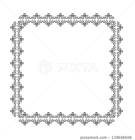 Vintage Ornamental Frame Elegant Border on a white background, JPG, 300 dpi Vintage Ornamental Frame Elegant Border on a white background, JPG, 300 dpi 139686606