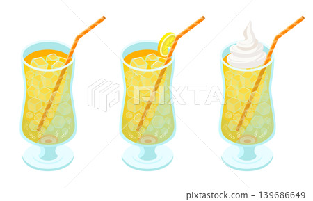 檸檬蘇打水和冰淇淋漂浮飲品,佐以檸檬。 檸檬蘇打水和冰淇淋漂浮飲品,佐以檸檬。 139686649