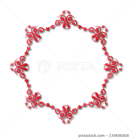 Vintage Ornamental Frame Elegant  Border on a white background, JPG, 300 dpi 139686808