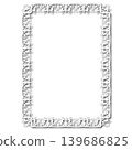Vintage Ornamental Frame Elegant  Border on a white background, JPG, 300 dpi 139686825