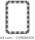 Vintage Ornamental Frame Elegant  Border on a white background, JPG, 300 dpi 139686826
