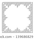 Vintage Ornamental Frame Elegant  Border on a white background, JPG, 300 dpi 139686829
