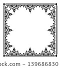 Vintage Ornamental Frame Elegant  Border on a white background, JPG, 300 dpi 139686830