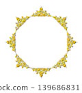 Vintage Ornamental Frame Elegant  Border on a white background, JPG, 300 dpi 139686831