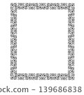 Vintage Ornamental Frame Elegant  Border on a white background, JPG, 300 dpi 139686838