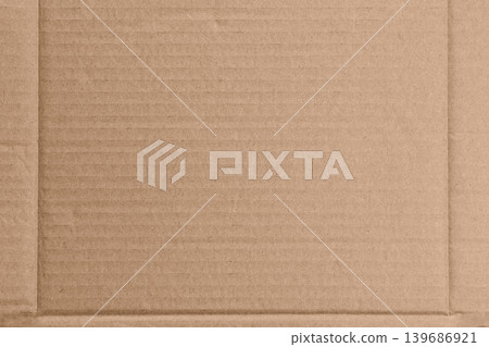 Brown corrugated cardboard texture with natural fibers and geometrical folds. Abstract paper background. Eco-friendly packaging mockup Brown corrugated cardboard texture with natural fibers and geometrical folds. Abstract paper background. Eco-friendly packaging mockup 139686921