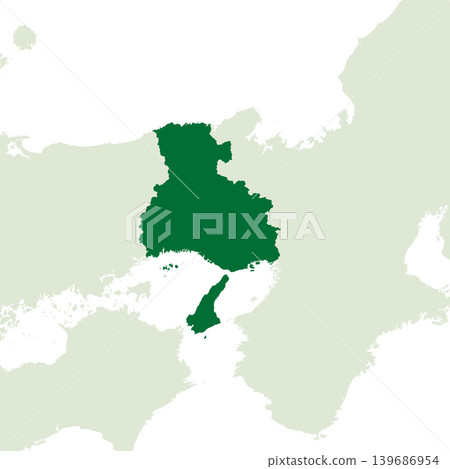 日本兵庫縣地圖向量插圖素材 日本兵庫縣地圖向量插圖素材 139686954