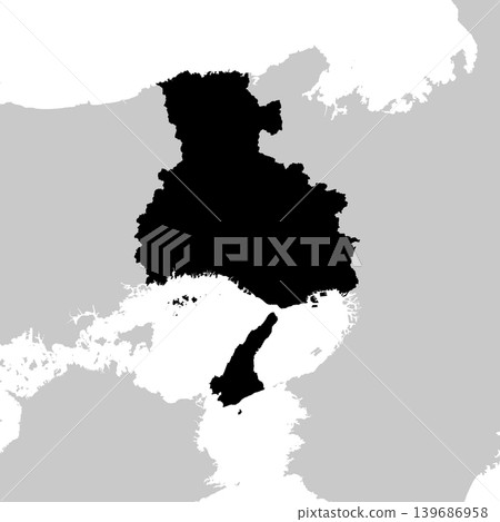 日本兵庫縣地圖向量插圖素材 139686958