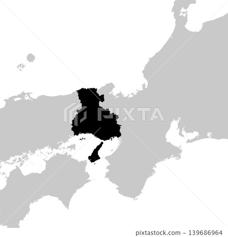 日本兵庫縣地圖向量插圖素材 日本兵庫縣地圖向量插圖素材 139686964