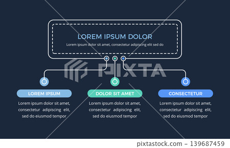 Modern Hierarchy Flowchart Infographic Modern Hierarchy Flowchart Infographic 139687459