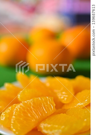Close-up of hassaku orange 139687613