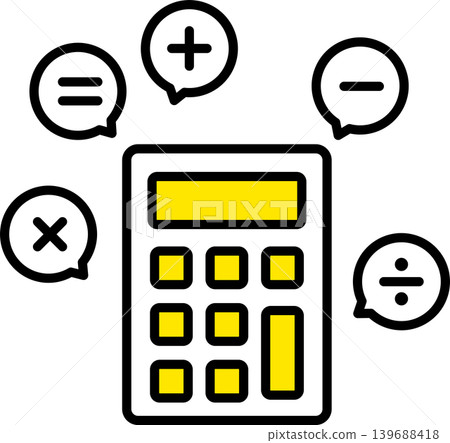 Calculator/Calculator Money Icon Illustration Symbol Color Calculator/Calculator Money Icon Illustration Symbol Color 139688418