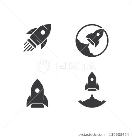 Rocket ilustration logo vector Rocket ilustration logo vector 139688434