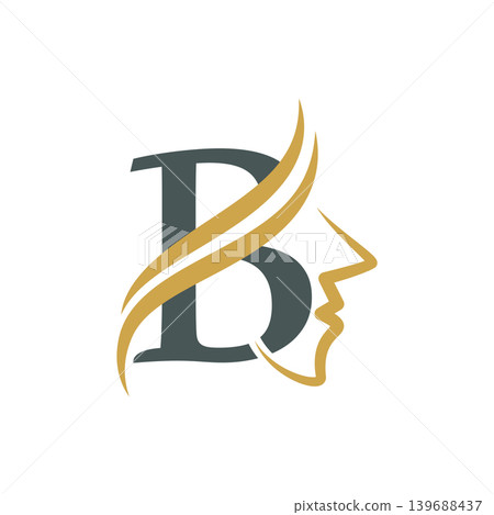 Women face with B initial letter Women face with B initial letter 139688437
