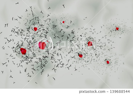 Image of plasma cells producing antibodies Image of plasma cells producing antibodies 139688544