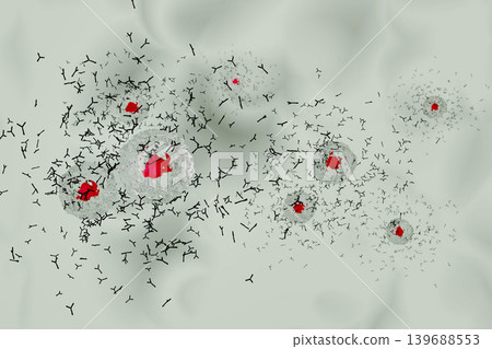 Image of plasma cells producing antibodies 139688553