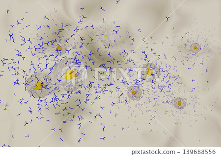 Image of plasma cells producing antibodies Image of plasma cells producing antibodies 139688556