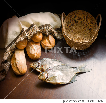 Two fish and five breads Two fish and five breads 139688697