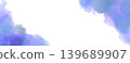 Watercolor texture banner background material, blue, horizontal. 139689907
