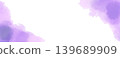 Watercolor texture banner background material - purple, horizontal. 139689909