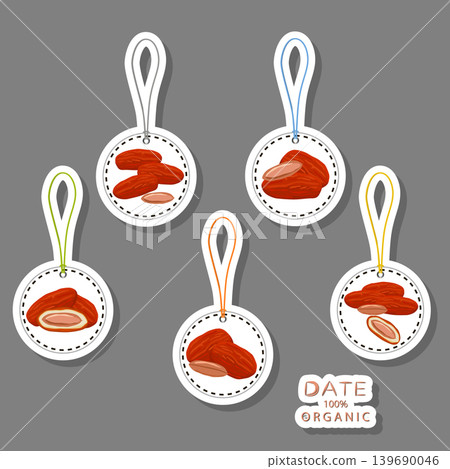 Illustration on theme different types of date fruit for healthy life Illustration on theme different types of date fruit for healthy life 139690046