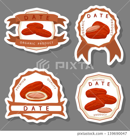 Illustration on theme different types of date fruit for healthy life 139690047