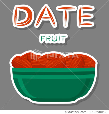 Illustration on theme different types of date fruit for healthy life Illustration on theme different types of date fruit for healthy life 139690052