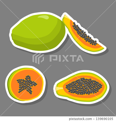 Sweet juicy tasty natural eco product papaya Sweet juicy tasty natural eco product papaya 139690105