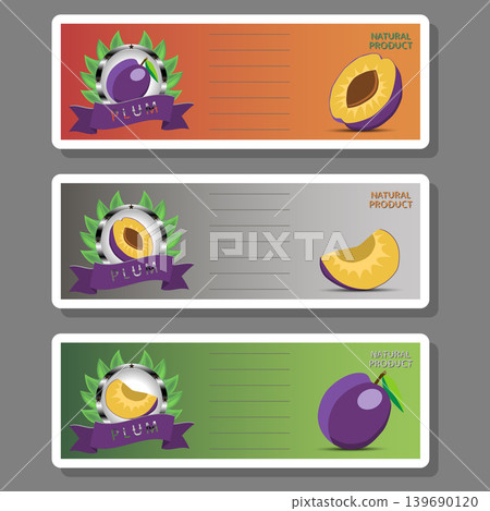 Sweet juicy tasty natural eco product plum 139690120